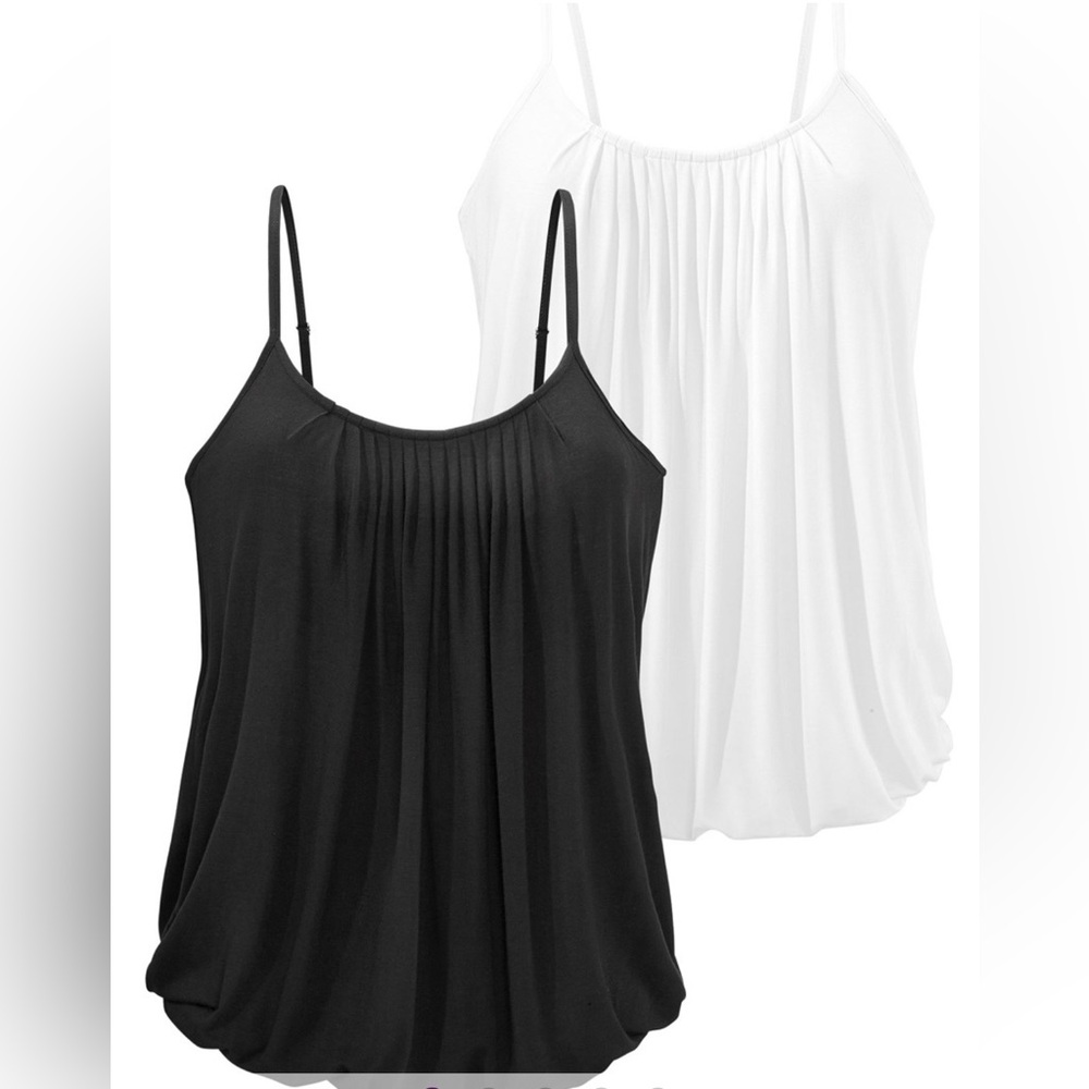 Lascana 2 Pk Pleated Neckline Tops